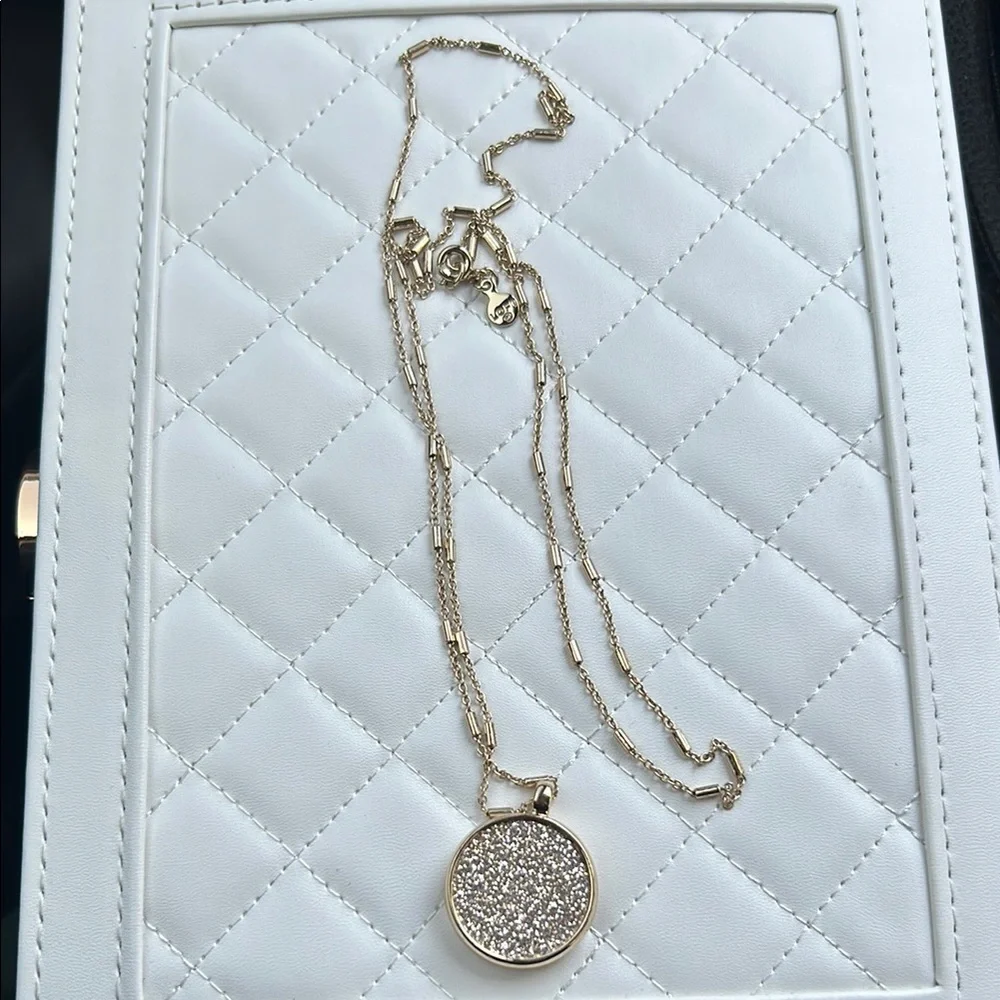 LOFT Gold and Silver black  Necklace with Sparkling Pendant